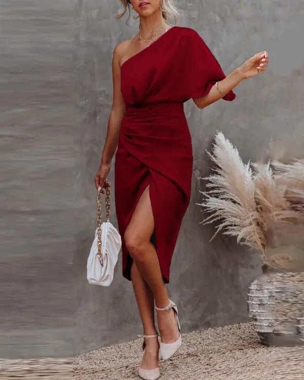Cross-shoulder Dress