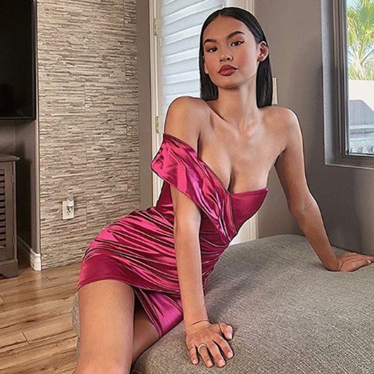 V-neck Short Dress