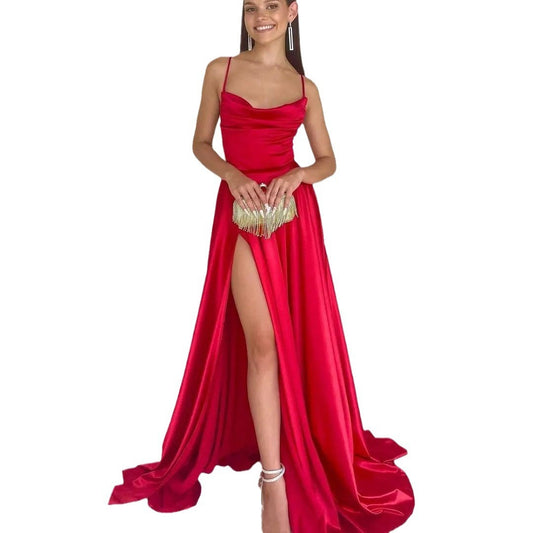 Sling Long Slit Dress