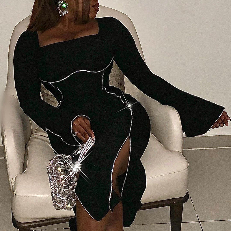 Side-slit Sheath Dress