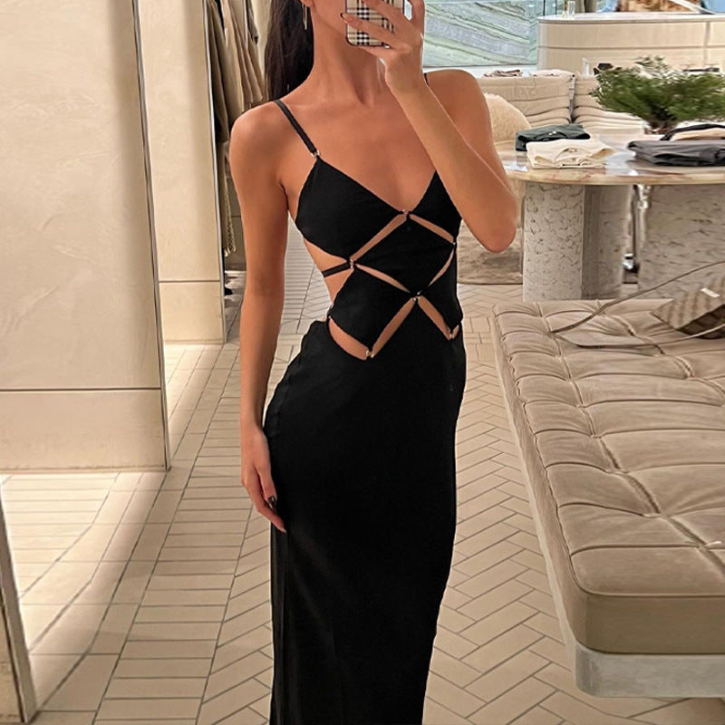 Slim Cut Out Backless Dress