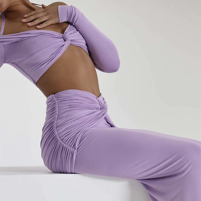 Long-sleeved Blouse Skirt Set