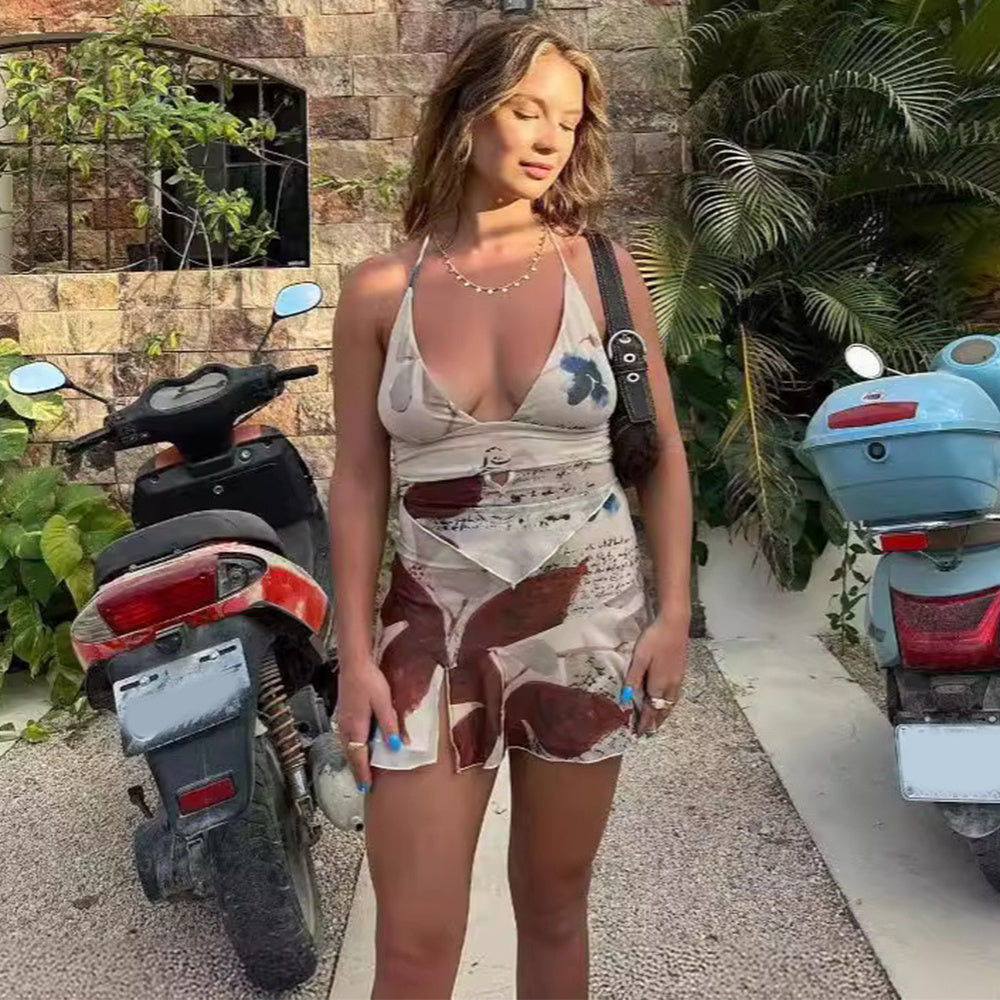 2 Pieces Printed Dress