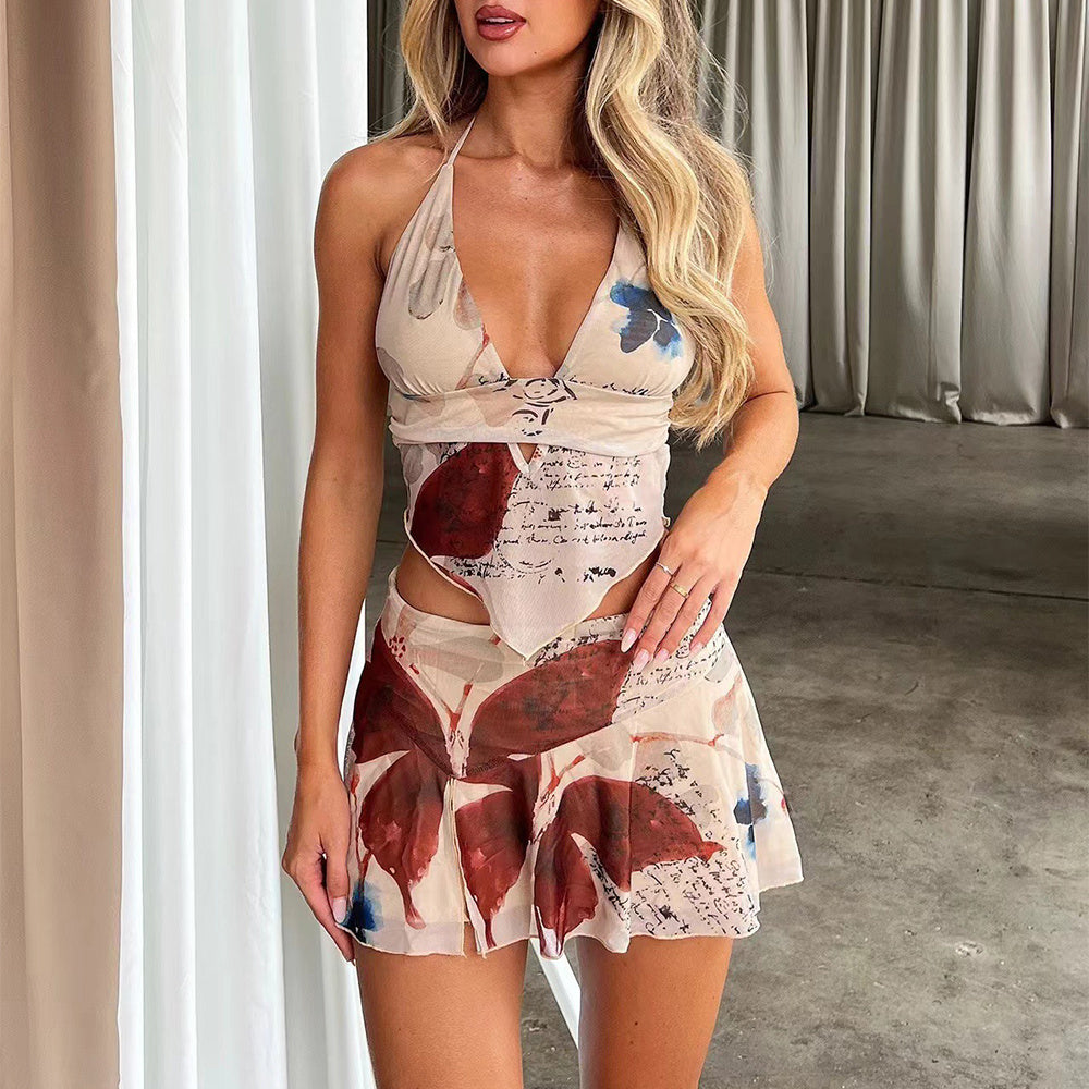 2 Pieces Printed Dress