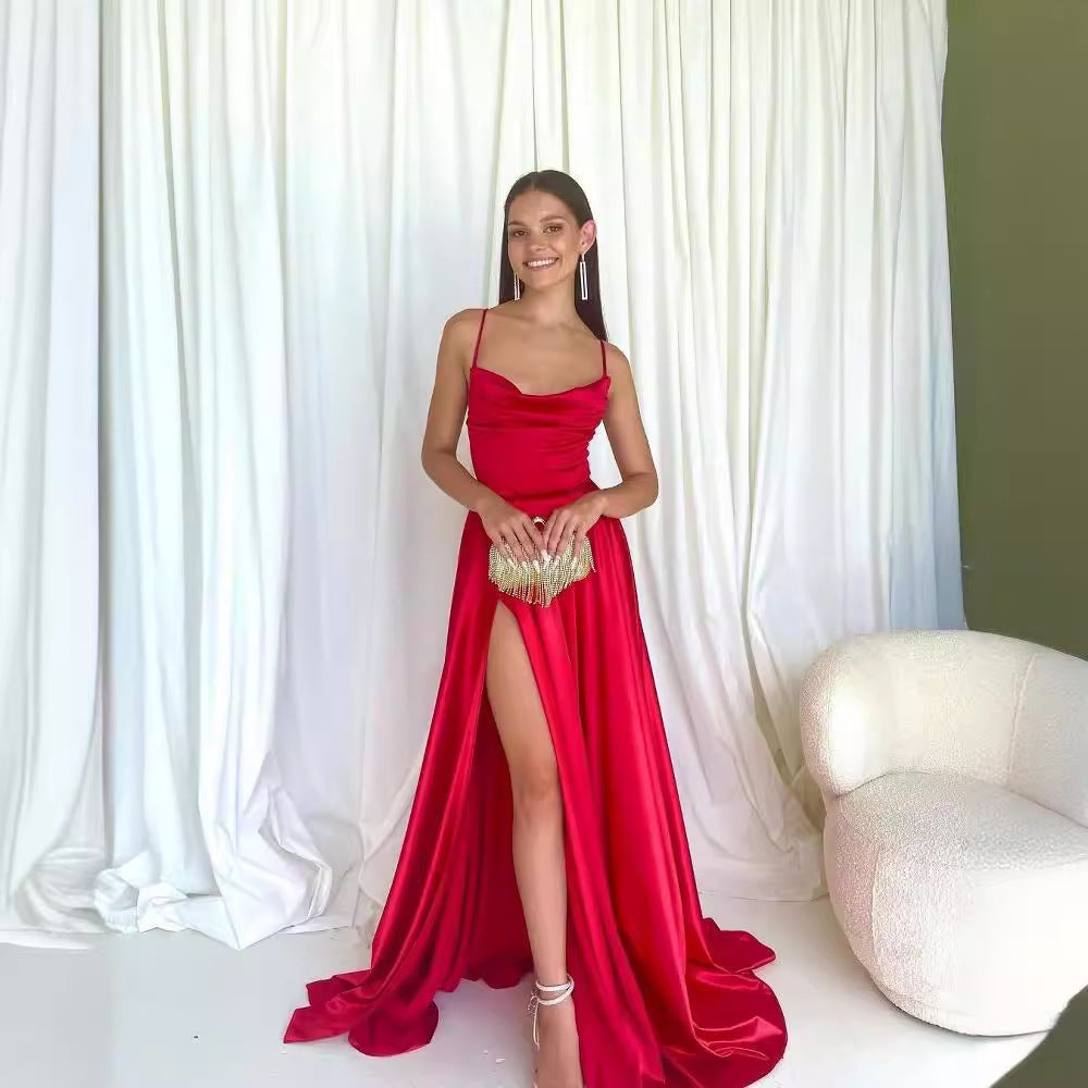 Sling Long Slit Dress